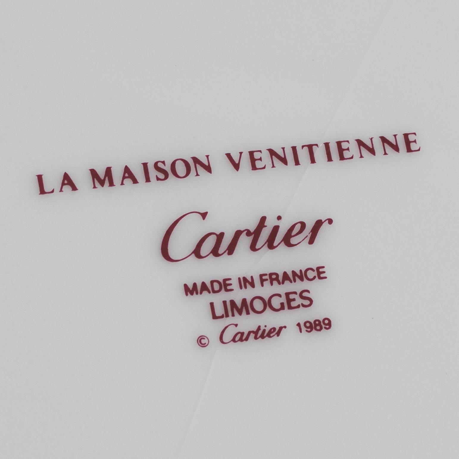 Servisdelar, 19 st, porslin "La Maison Venitienne", Cartier, Limoges, Frankrike.