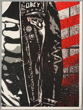 SHEPARD "OBEY" FAIREY, print, Obey X levis project 2009, signed and dated 09.