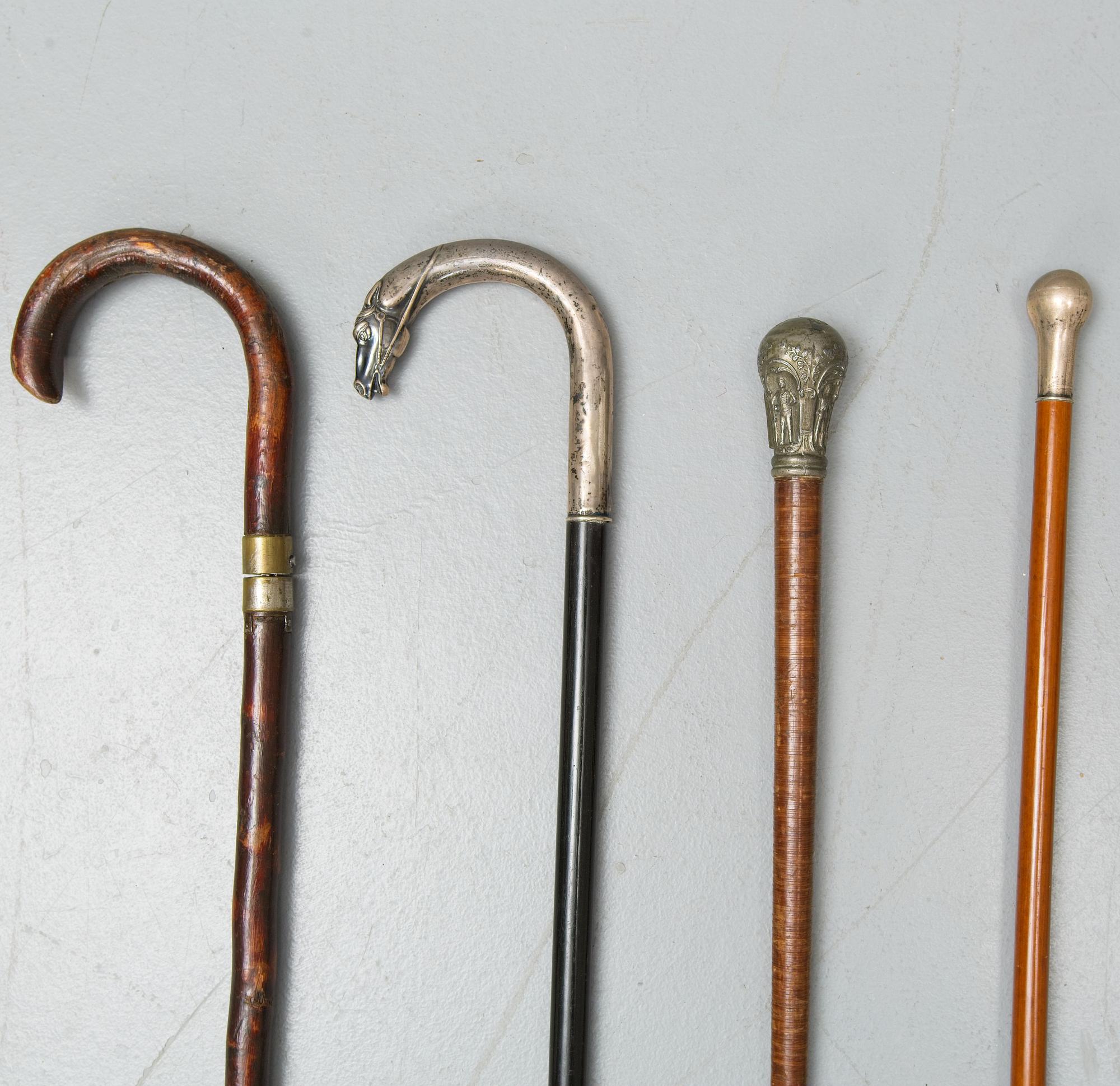 A set  of ten 20th century walking-canes.