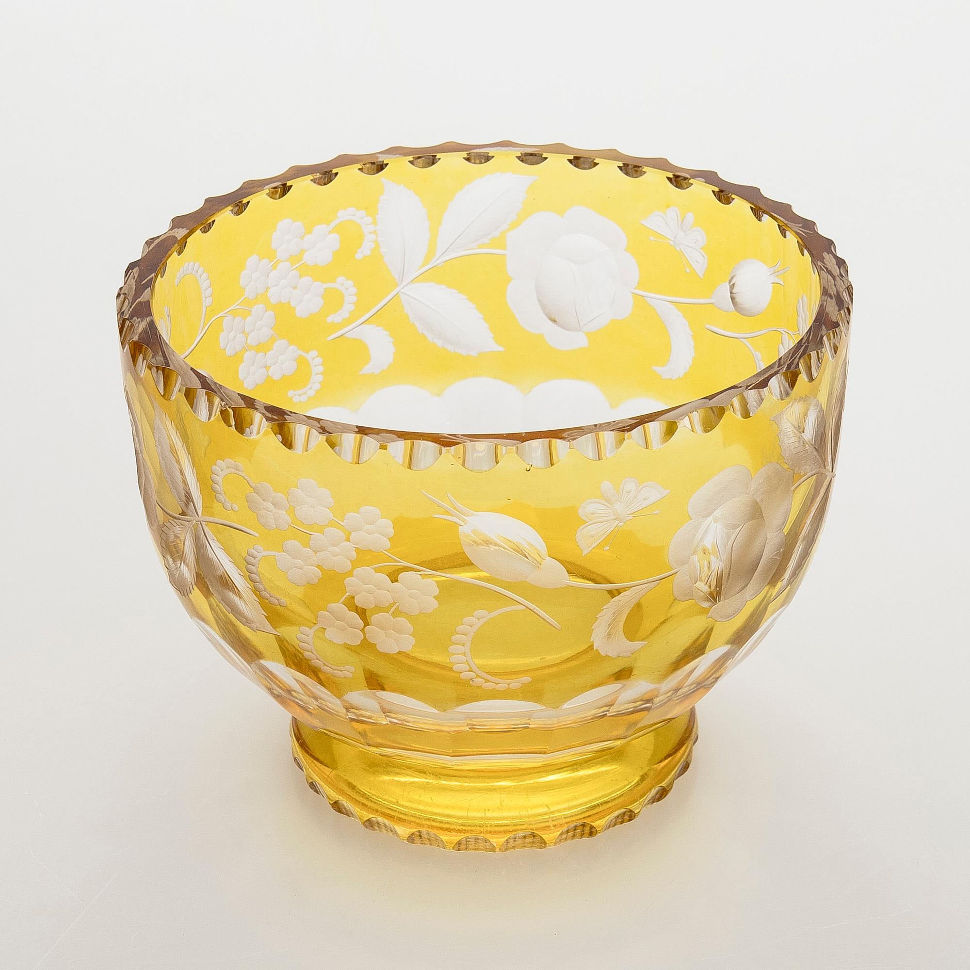 Skål, kristall, 1900-talets mitt.