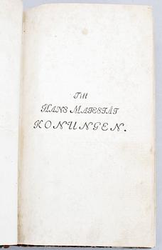 BOK, vol I "Resa till Goda Hopps-udden, Södra Pol-kretsen och omkring Jordklotet..", av Anders Sparrman, Stockholm 1783.