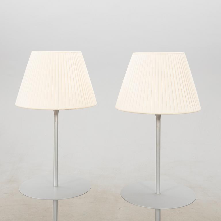 Philippe Starck, a pair of "Romeo soft" floor lamps for Flos, late 20th century.