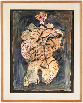 Marek Oberländer · MAREK OBERLÄNDER, blandteknik på papper, signerad.