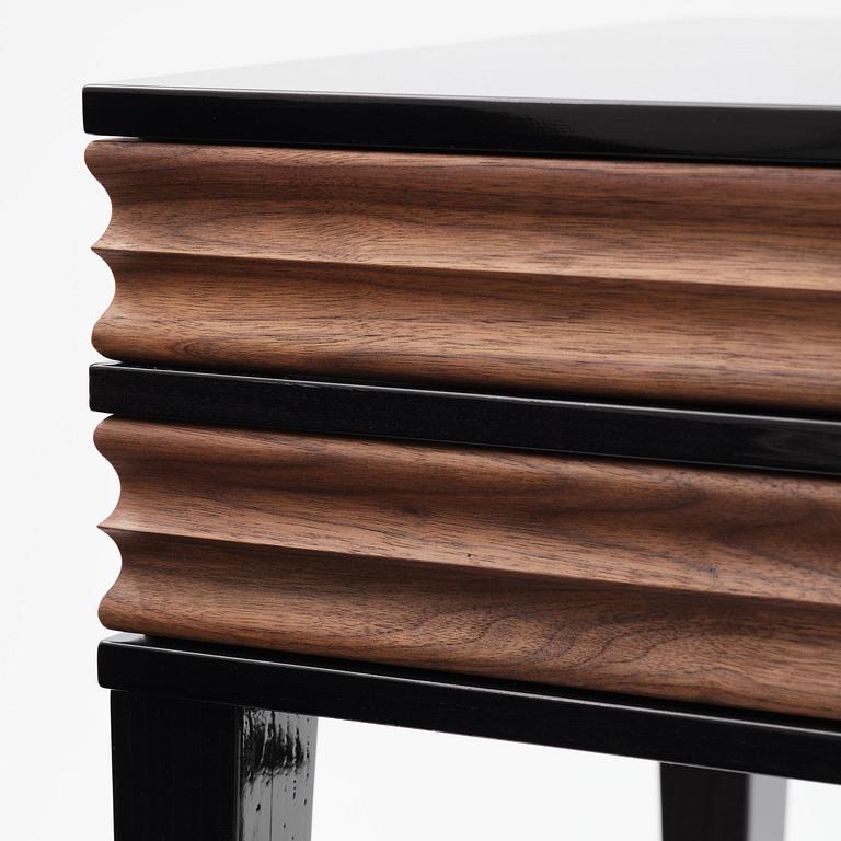 Attila Suta, a pair of bedside tables, executed in his own studio, Stockholm, 2025.