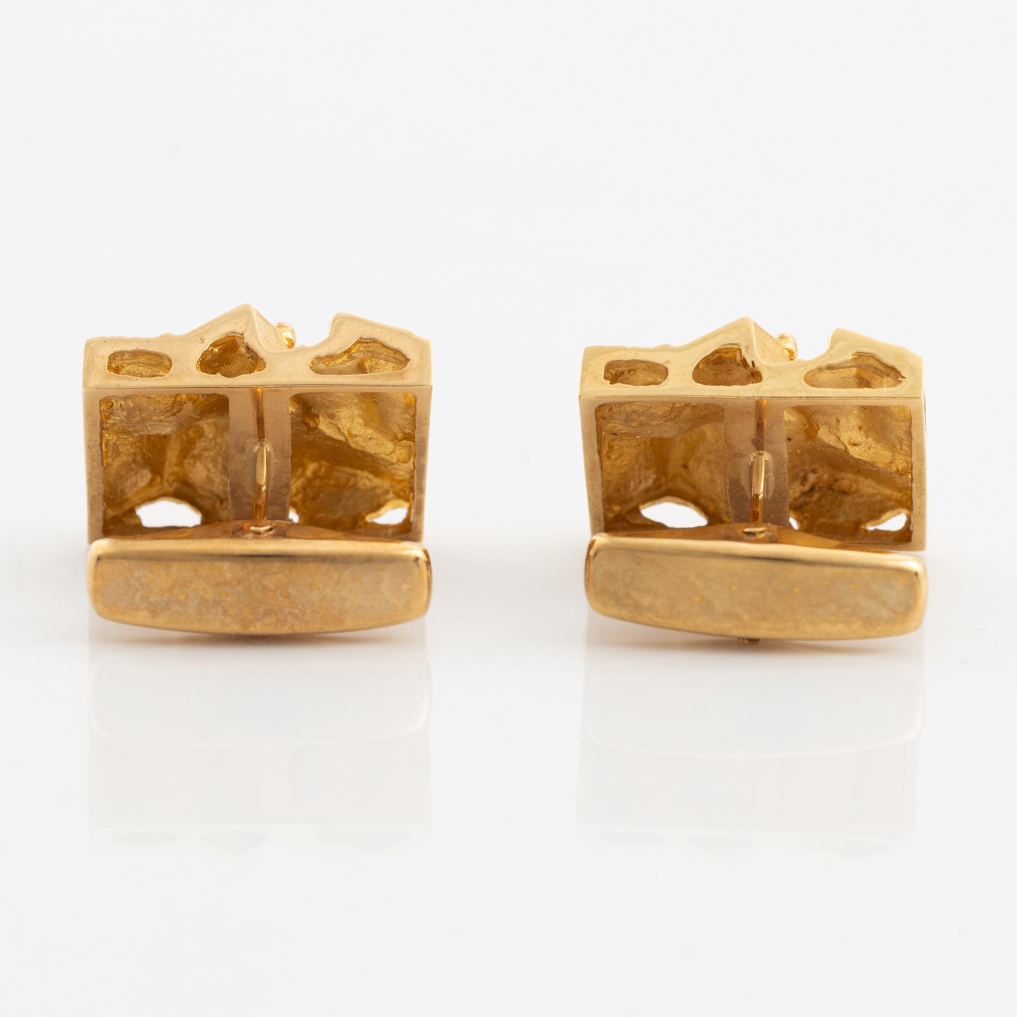 Cufflinks, a pair, 18K gold.