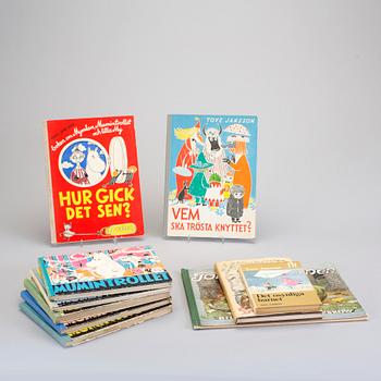 PARTI BARNBÖCKER, 10 st, mestadels Tove Jansson, bland annat "Det osynliga barnet", Almqvist & Wiksell, 1962".