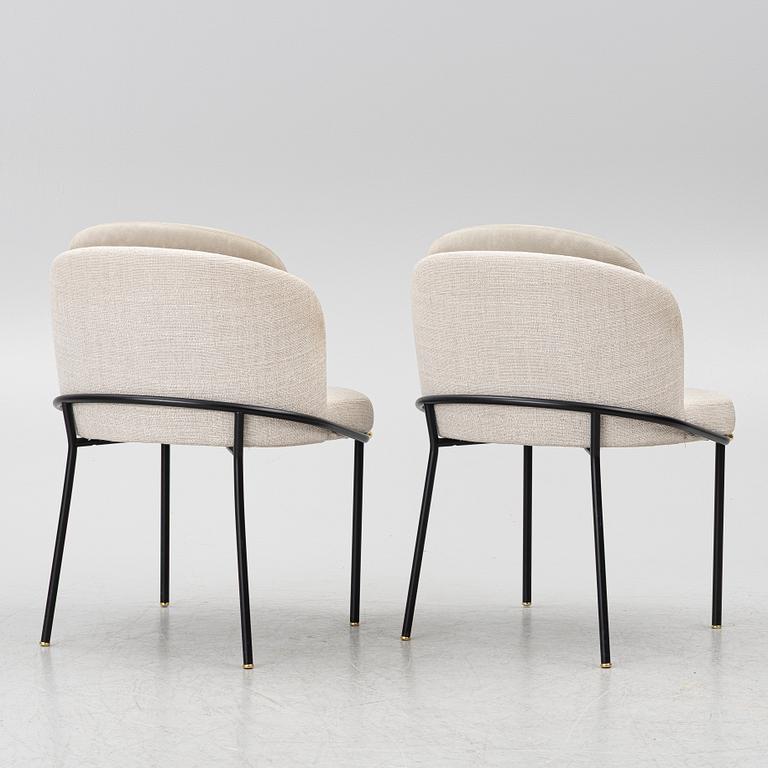 Christophe Delcourt, stolar, ett par, "Fil Noir Dining", Minotti. Italien.