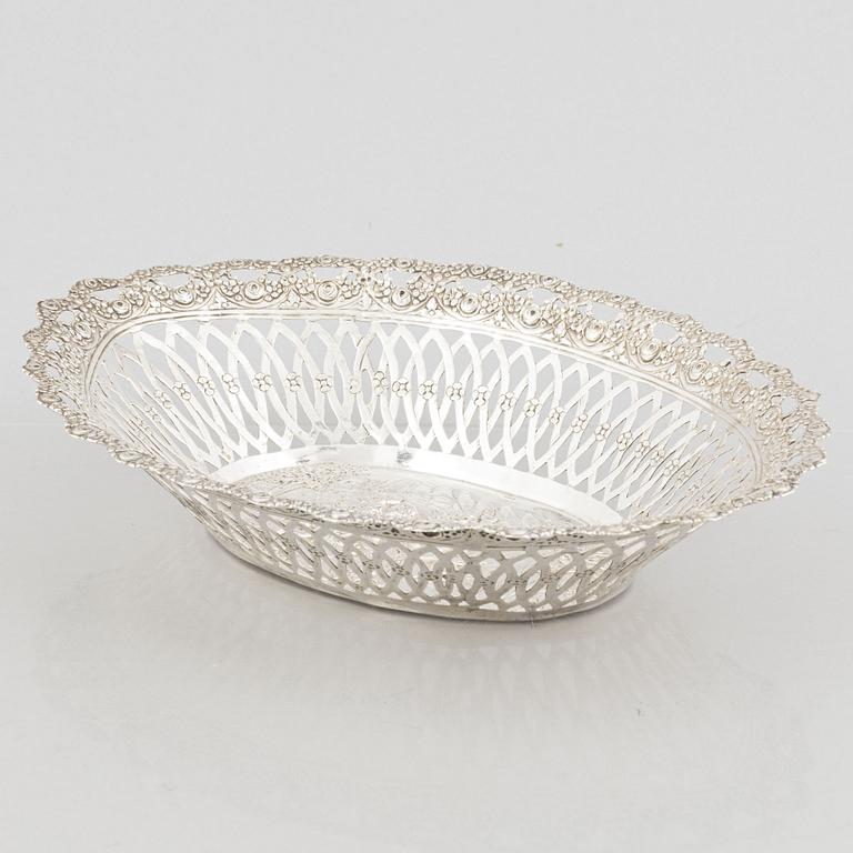 A silver bread basket, Swedish import mark, circa mid-20th Century.