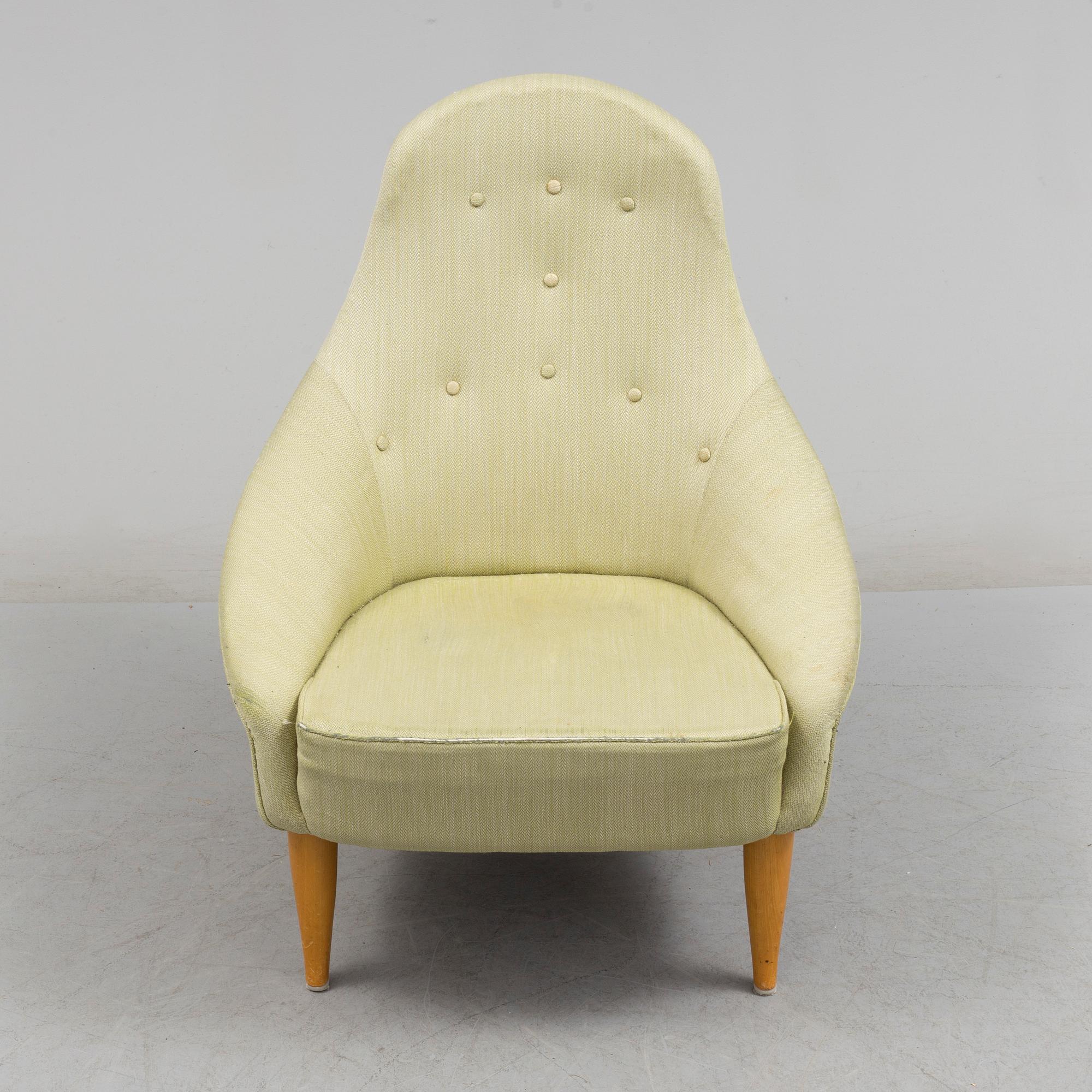 A mid 20th century 'Lilla Eva'arm chair by Kerstin Hörlin-Holmquist.
