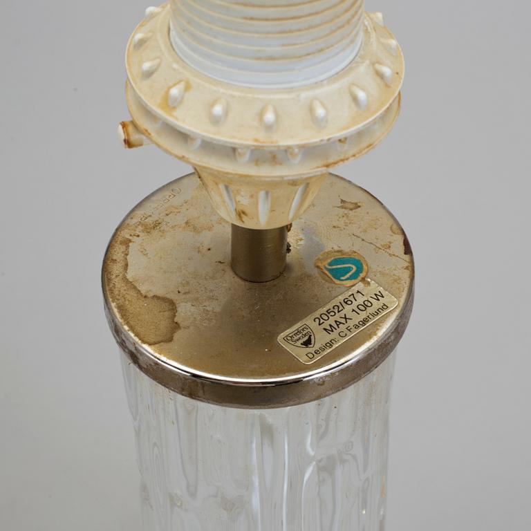 BORDSLAMPA, design: Carl Fagerlund, Orrefors, 1900-talets andra hälft.