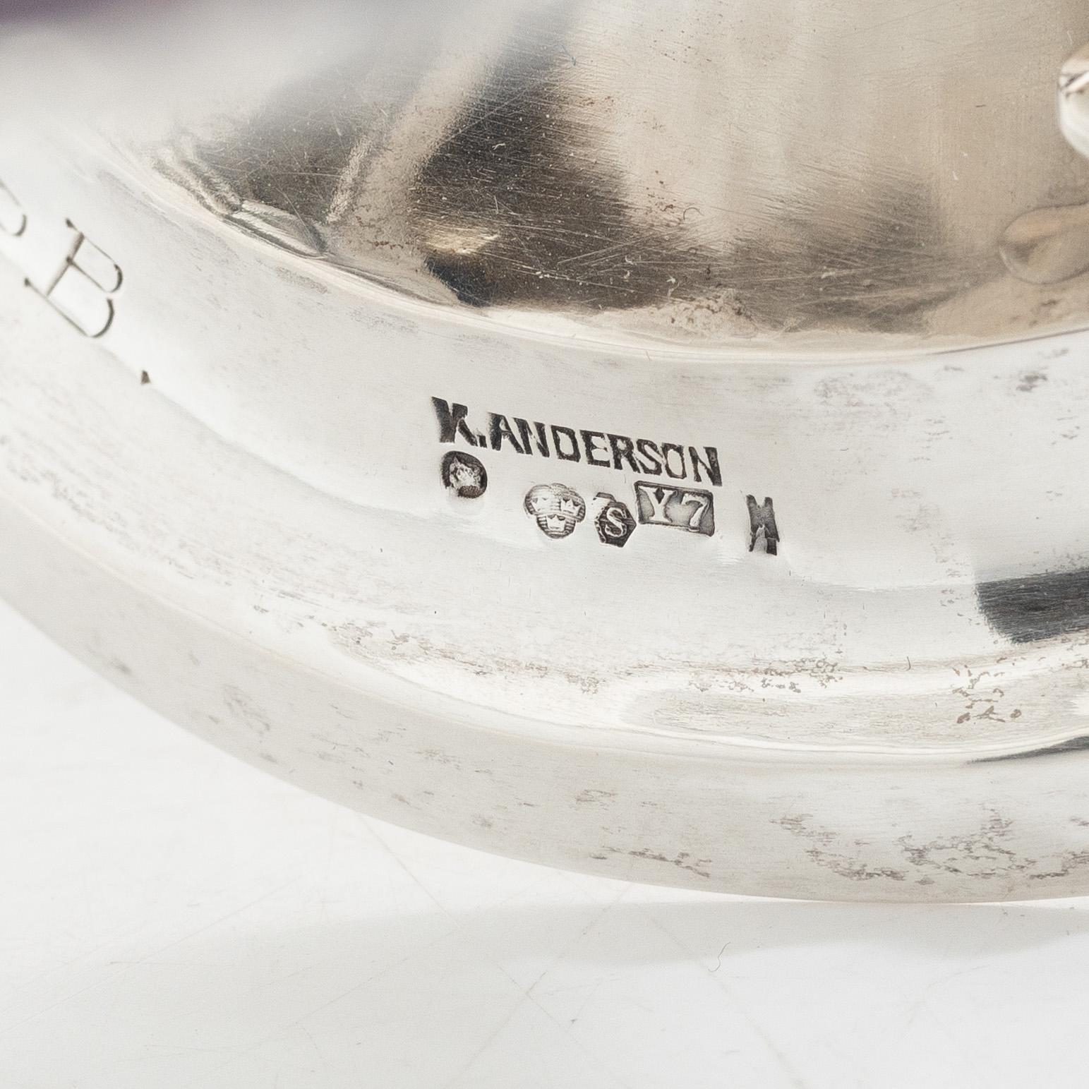 Karl Anderson, A Swedish silver bowl, mark of Karl Anderson, Stockholm 1925.