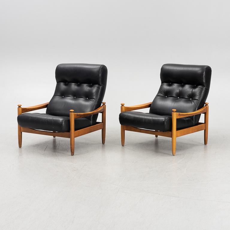 Armchairs, a pair, Sweden, 1960s/70s.