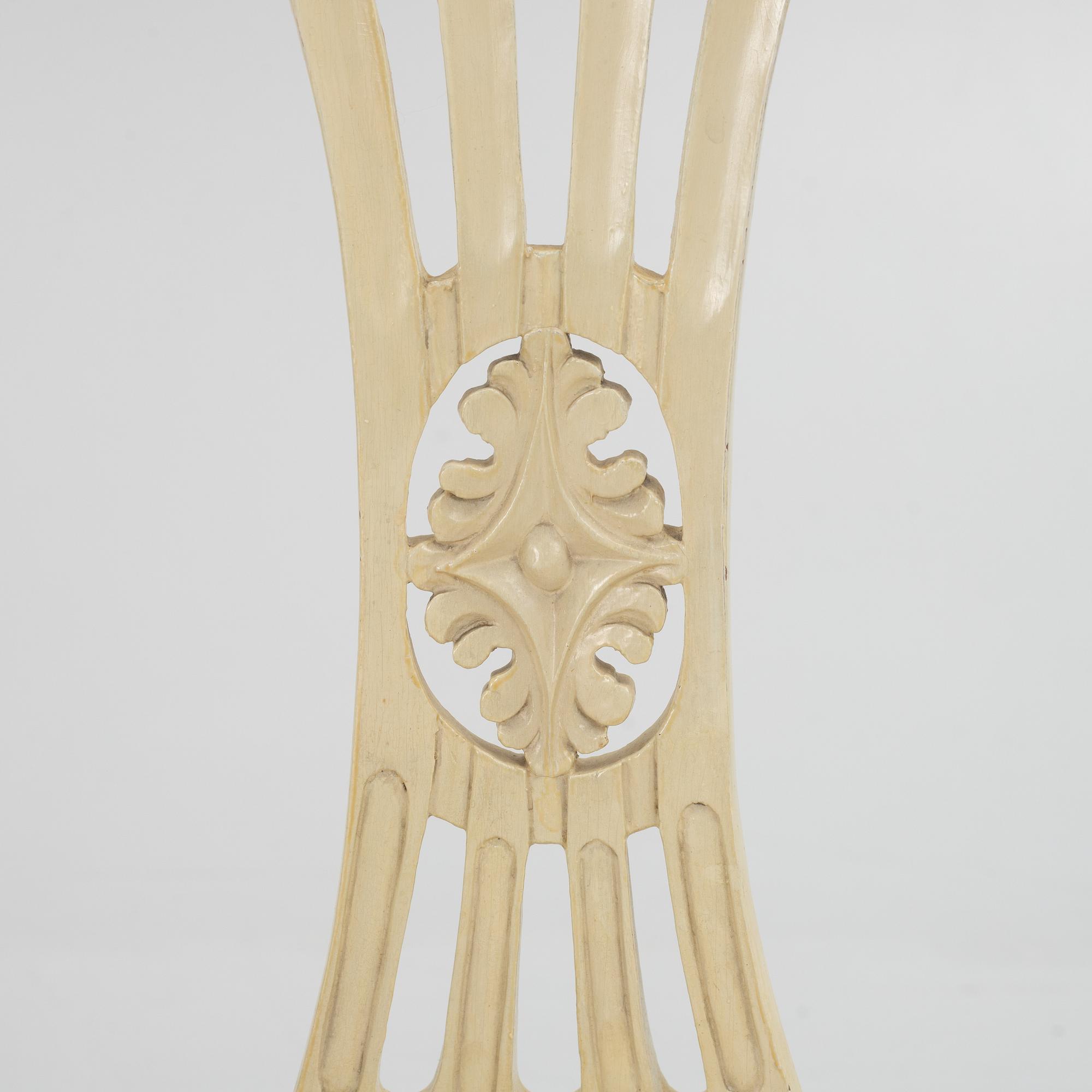 A Gustavian chair, circa 1800.