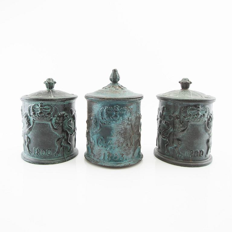 Tobacco tins 3 pcs., including Hällefors factory 20th century.