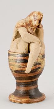 FIGURIN. Stengods, sign Lisa Larson, dat -84, Gustavsberg.