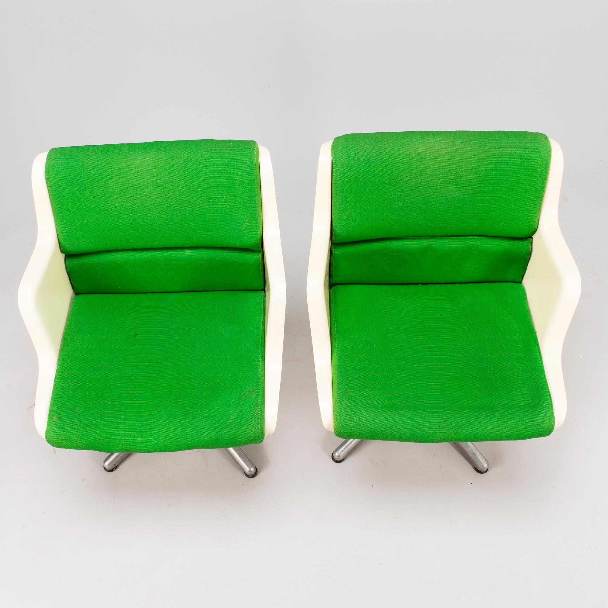 YRJÖ KUKKAPURO, Fåtöljer, 4 st, modell ABS 3428X, Haimi 1970-tal.