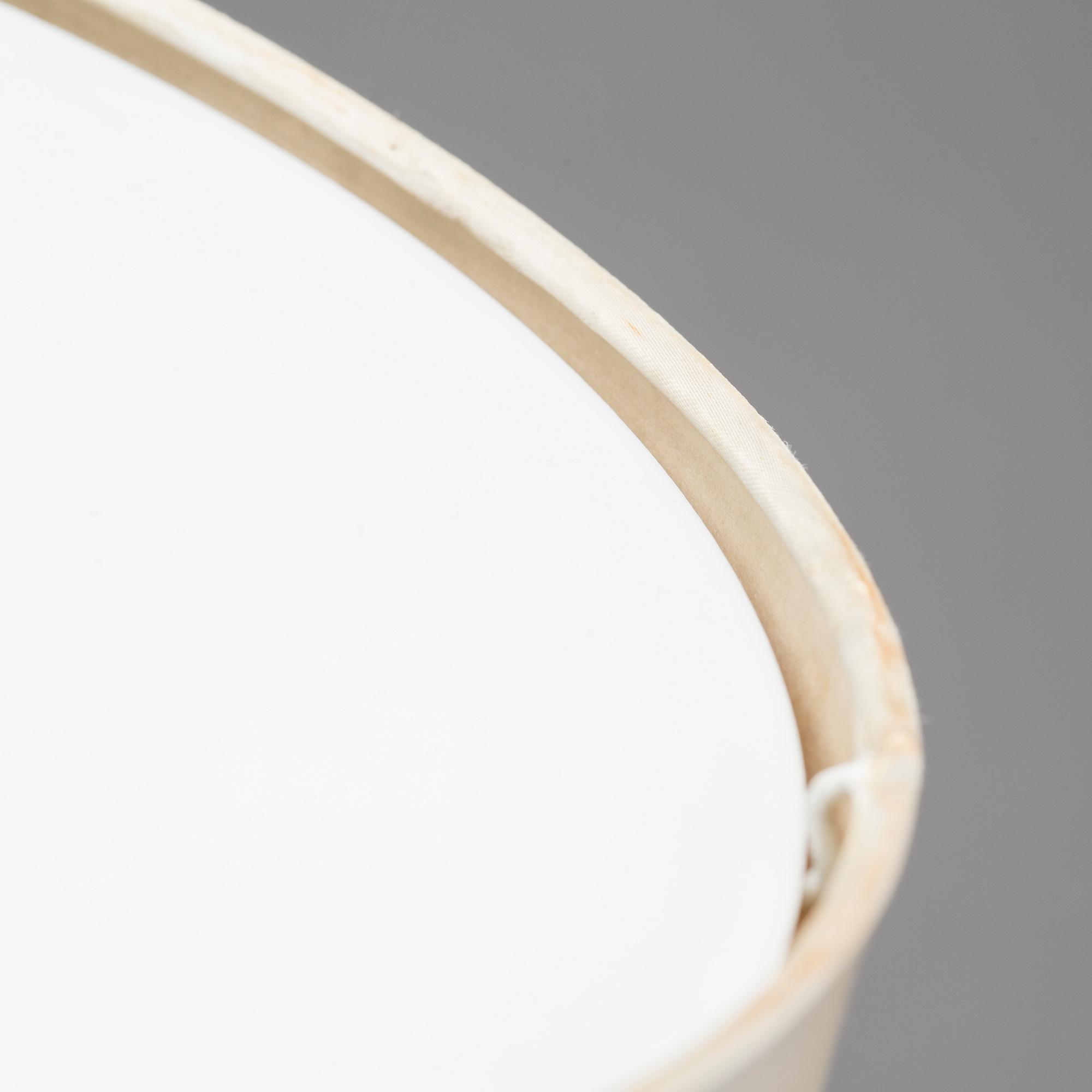 A BRASS AND GLASS TABLE LAMP, second half of the 20th century.