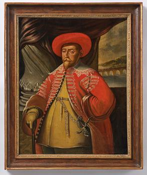 Matthäus Merian d.y, after, Gustav II Adolf (1594-1632) in Polish attire, 17th Cenrury.