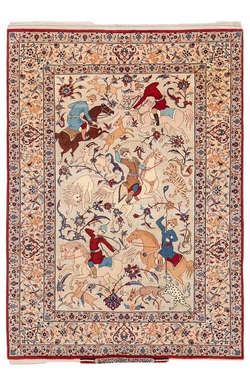 A semi-antique rug, Central Persia, signed (Hosien) Seirafian, c. 166 x 117 cm.