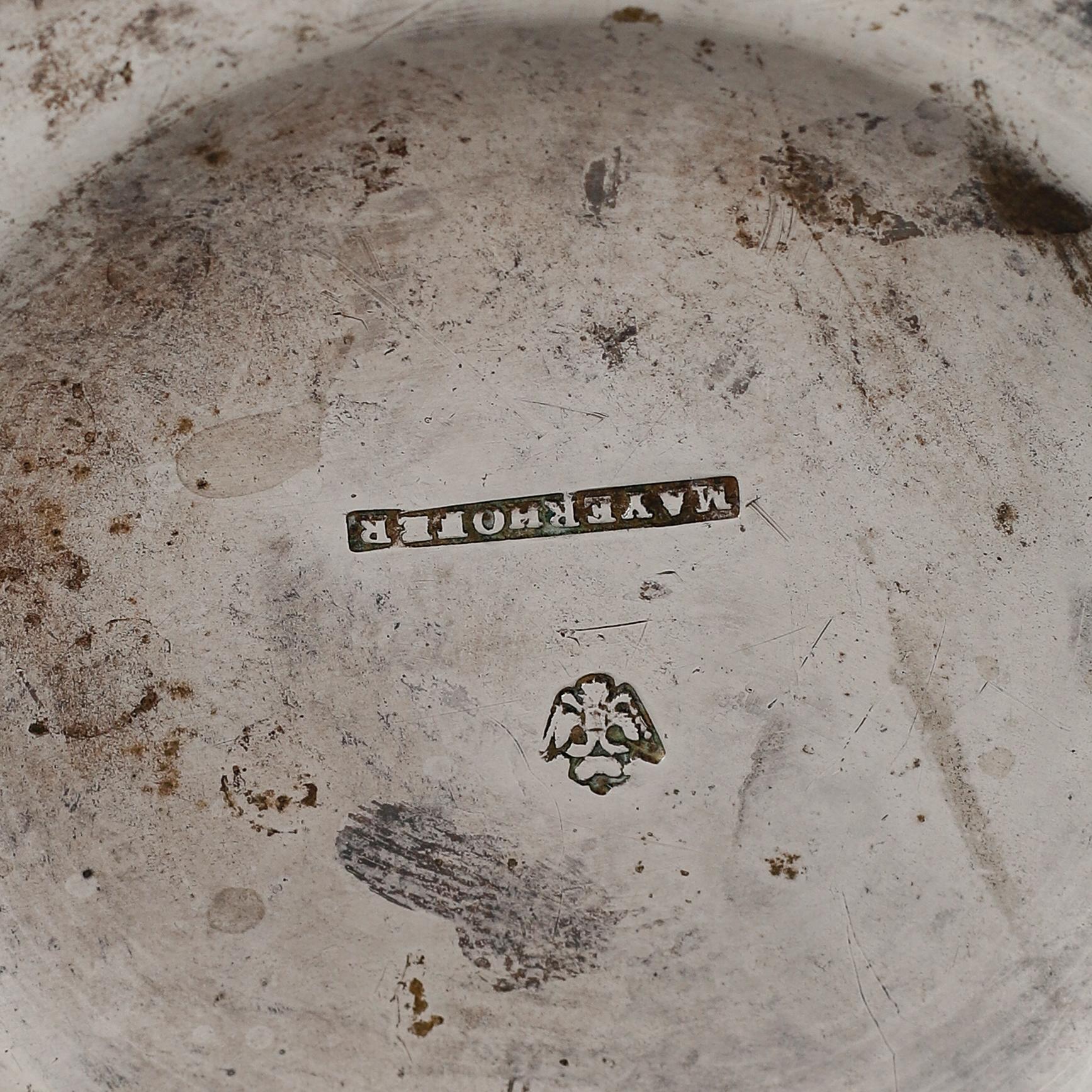 Vin/champagne-kylare, ett par, nysilver, Meyerhoff, Wien, Österike, 1800-tal.