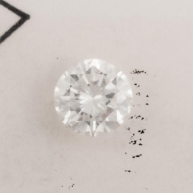 Briljantslipad diamant, oinfattad, 1,02 ct. Certifikat Antwerpen HRD.