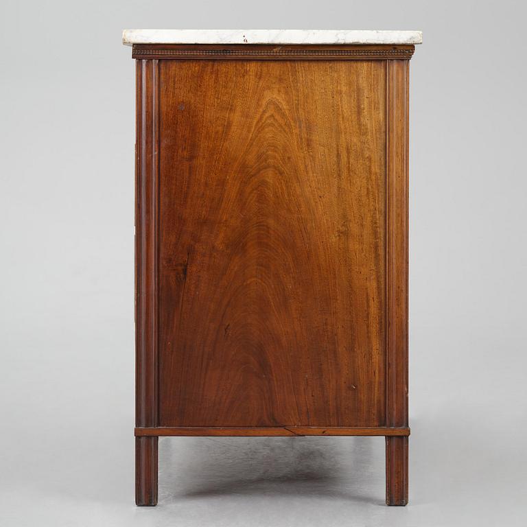 A late Gustavian mahogany writing-commode by G. Iwersson (master in Stockholm 1778.