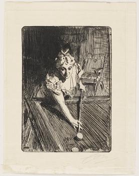 Anders Zorn · ANDERS ZORN, etsning, signerad med blyerts