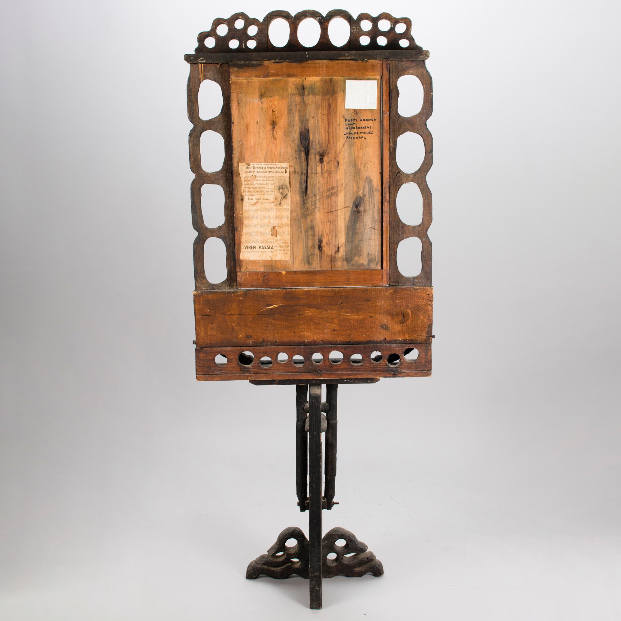 KOSTI AHONEN, sculpture, wood, signed.
