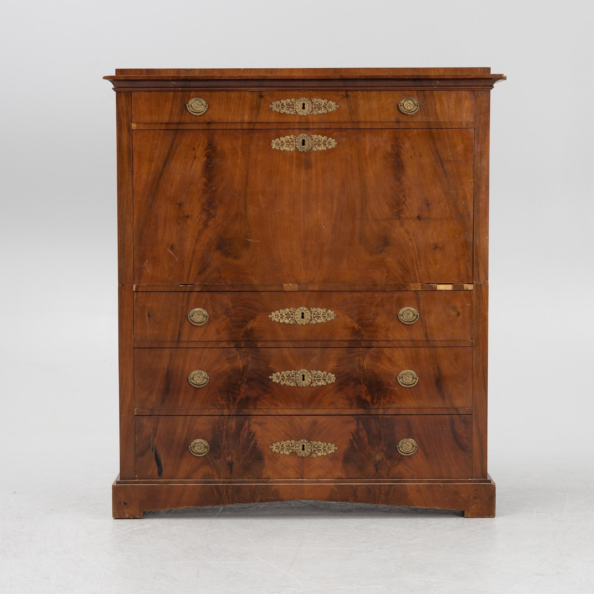 A Swedish Empire secretaire by J. Öman, master 1815-1833.