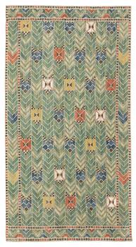 DRAPE. "Rågen". Flat weave. 228 x 120,5 cm. Signed AB MMF.