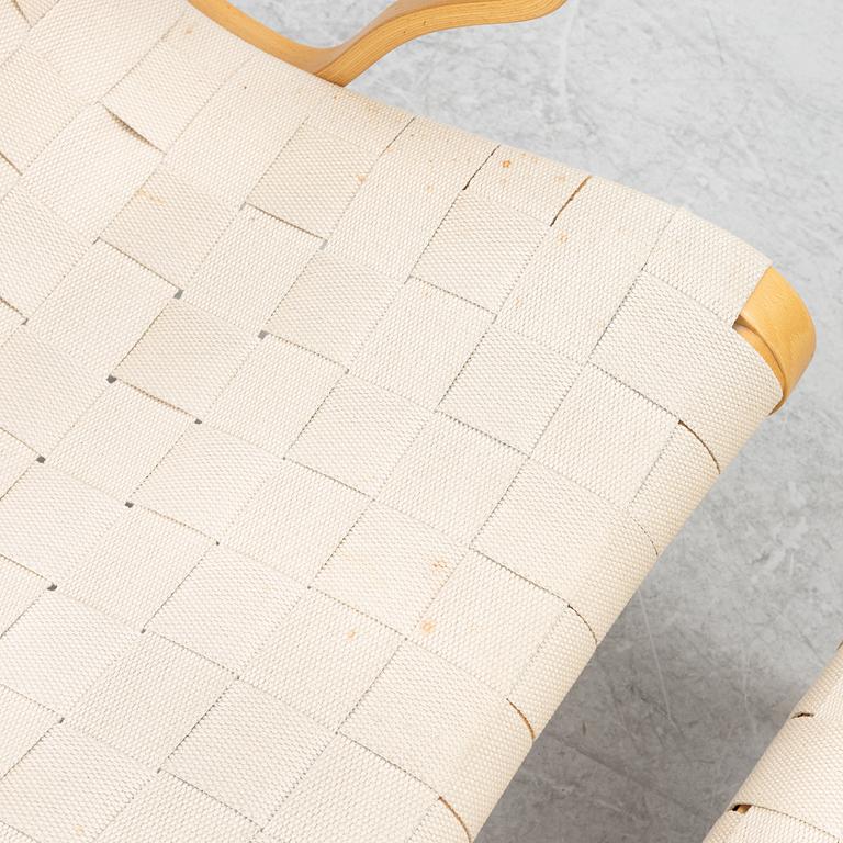 Bruno Mathsson, armchair and footstool, "Miranda", Bruno Mathsson International, Värnamo.