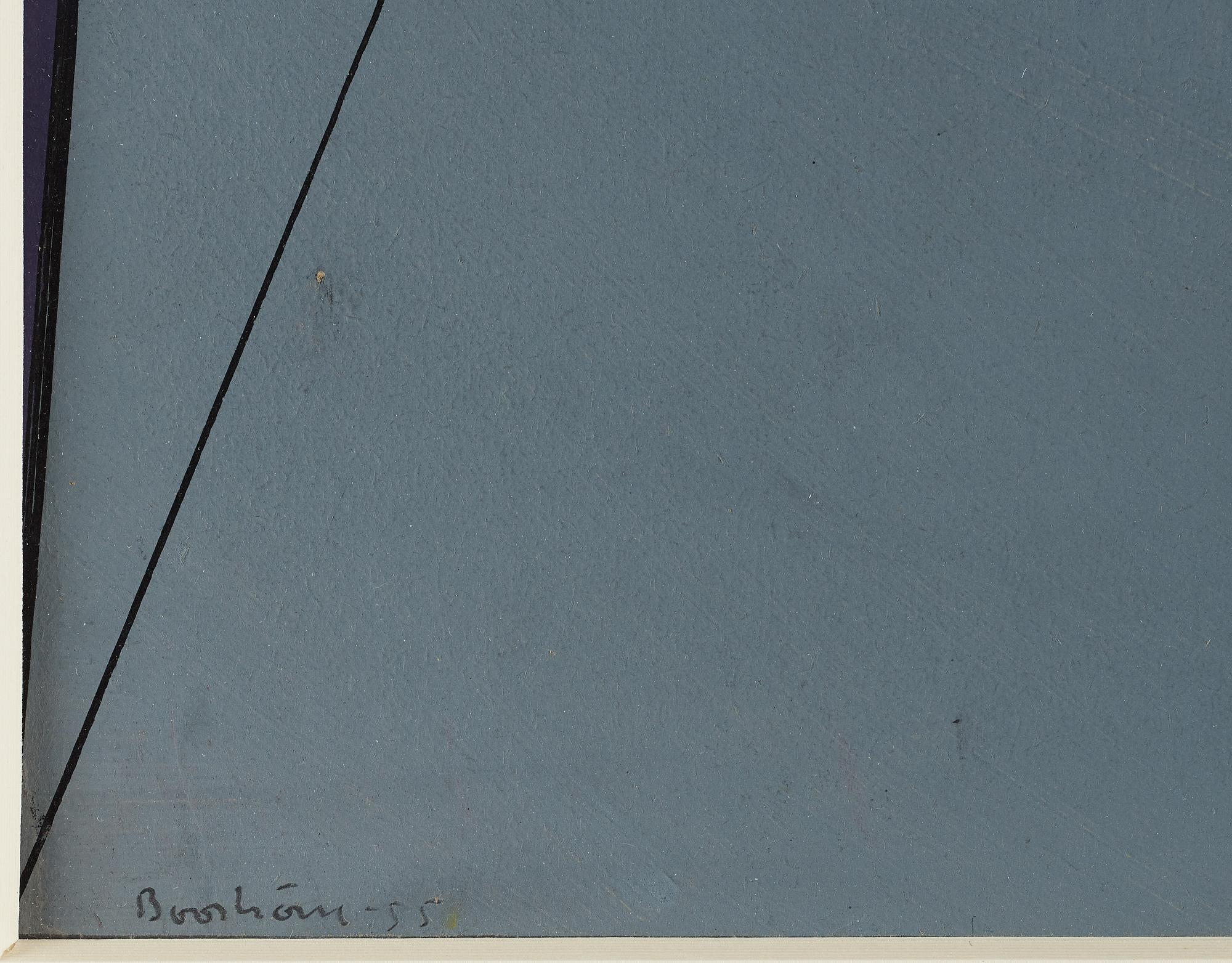 HARRY BOOSTRÖM, gouache on paper, signed and dated -54/55.