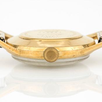 ARMBANDSUR, herr, Delbana, guld 18K, stålarmband, Schweiz, 1900-talets andra hälft.