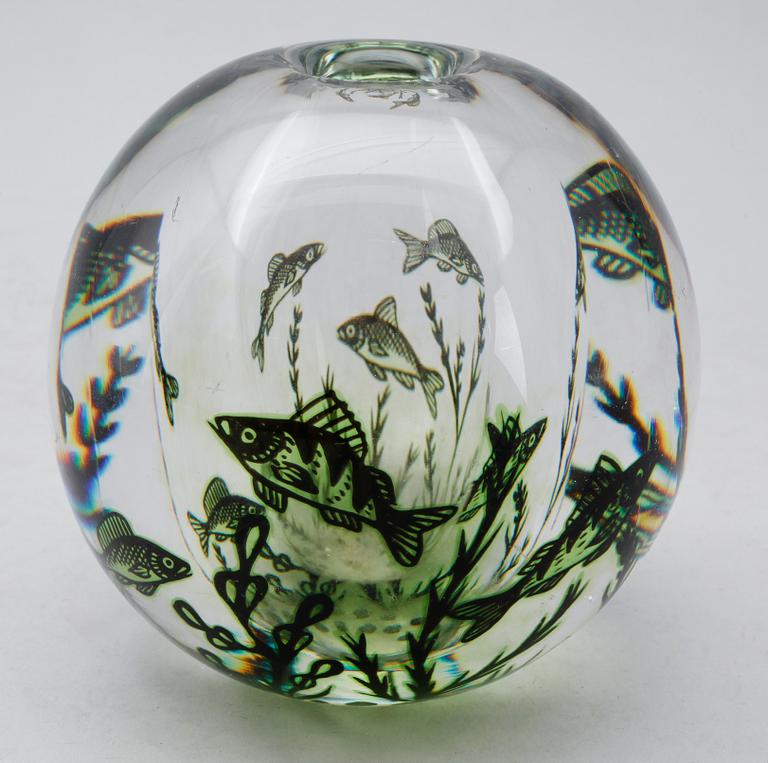 VAS, glas, Fiskgraal, Edward Hald, Orrefors.
