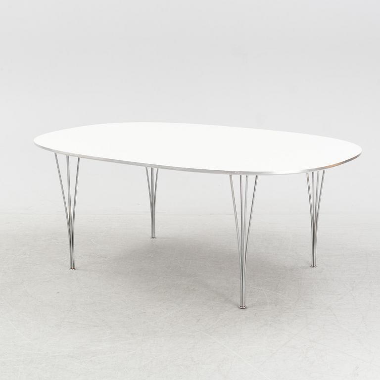 Bruno Mathsson & Piet Hein, a 'Super Elliptical' dining table from Fritz Hansen, Denmark 1985.