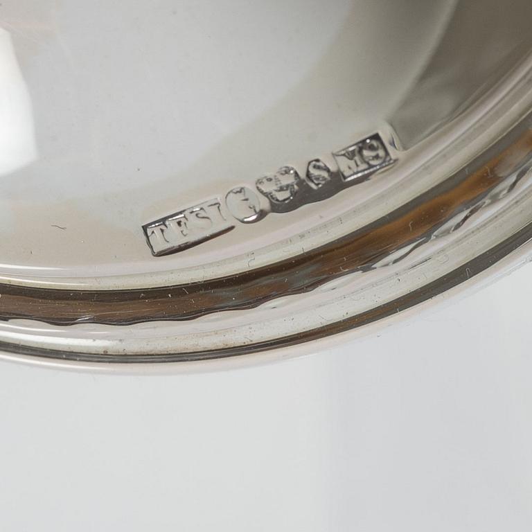 Candlesticks, three pieces, silver, TESI, Gothenburg 1962.