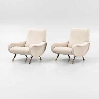 Marco Zanuso, a pair of 'Lady Chairs', Arflex, Italy, post 1951.