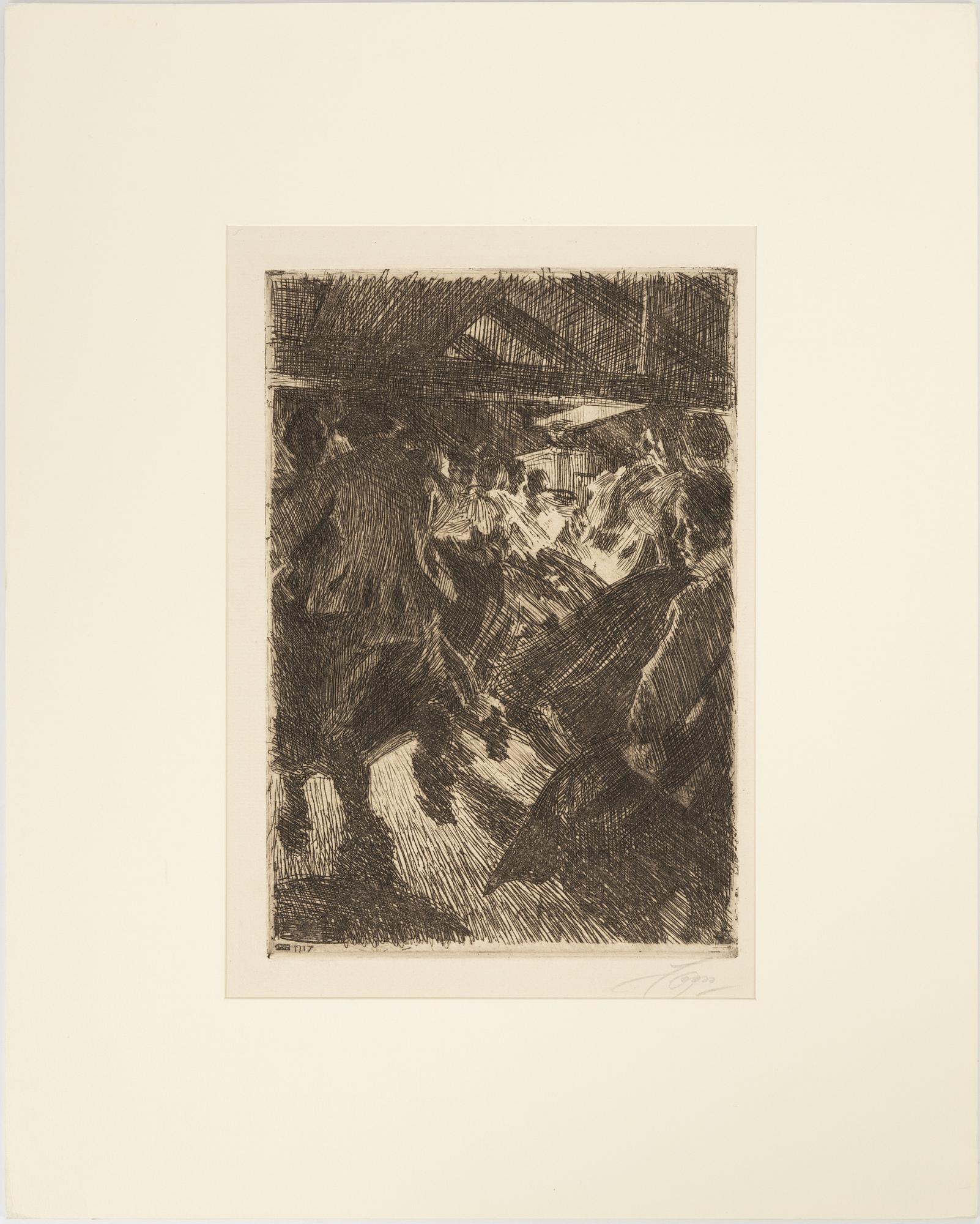 Anders Zorn, etching, 1917, signed in pencil.
