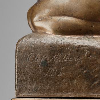 OLOF AHLBERG, skulptur, brons, signerad och daterad 1912.