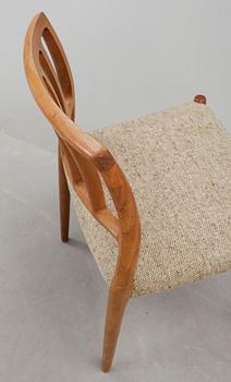 STOLAR, 4 st, "modell 83", Niels o Møller, J.L. Møllers Møbelfabrik, Danmark, 1900-talets andra hälft.