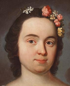 Lorens Pasch d y, "Maria Elisabet von Bahr” (1729-1761) gift von Hermansson.