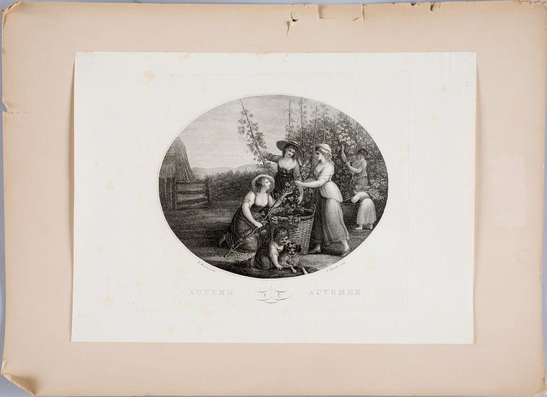 ETSNINGAR, 4 st, 1800-tal.