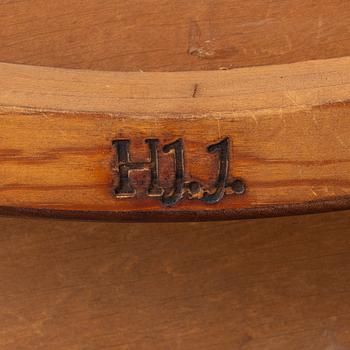 Hjalmar Jackson, bord, brännmärkt, 1940/50-tal.