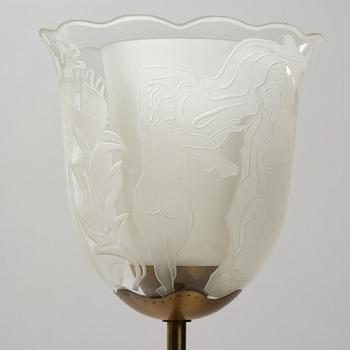 Bo Notini, a floor lamp, Glössner & Co, Stockholm, 1940s.