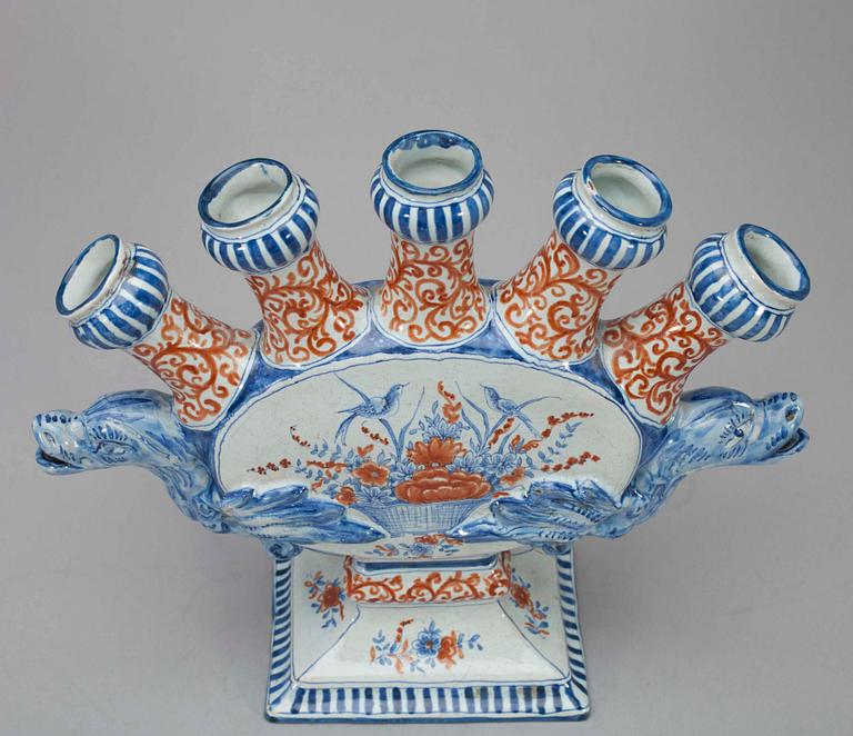 FINGERVAS, fajans, Delft, Holland, 1800-tal.