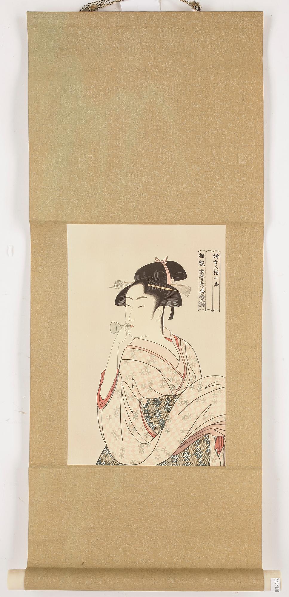 OKÄNDA KONSTNÄRER, rullmålningar 5 st. Japan, 1900-tal.