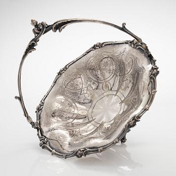 Hedelmäkori, hopeoitu, Christofle, Ranska, noin 1900-luvun puoliväli.