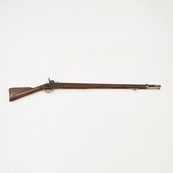 A 18th Century Swedish-British converted percussion gun.