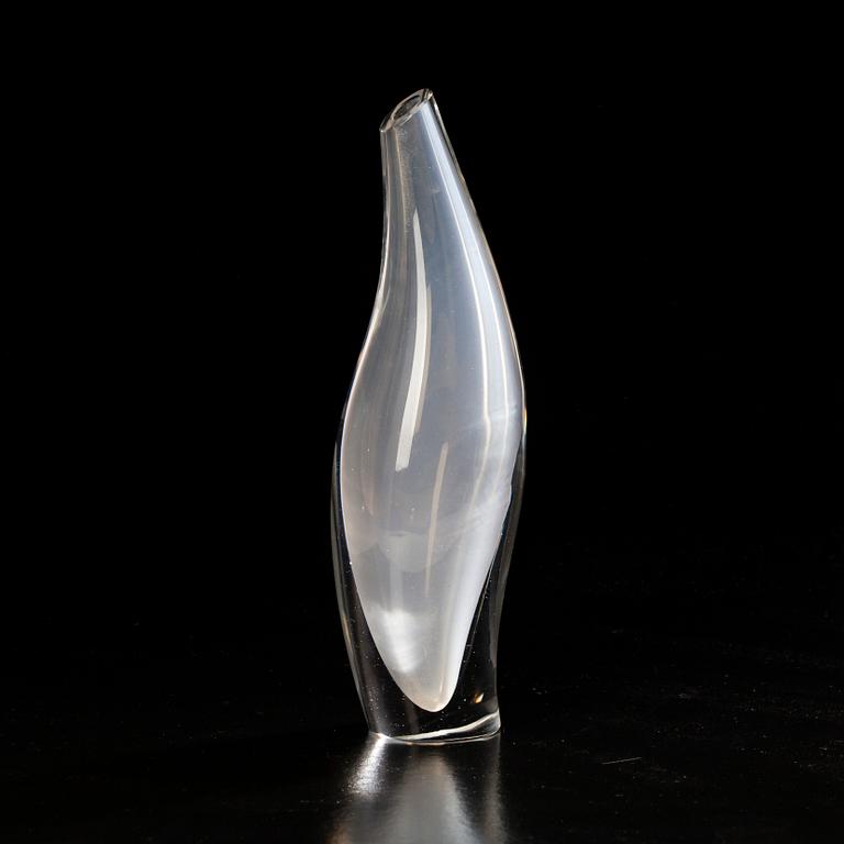 VAS, glas, "Fiskblåsa" signerad Tapio Wirkkala Iittala.