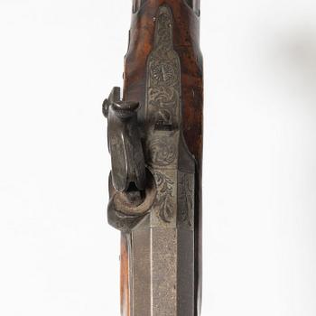 Slaglåspistoler, ett par, belgiska, 1800-talets första hälft.